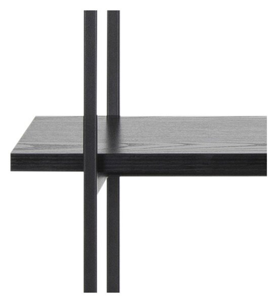 Črn regal v jesenovem dekorju 94x172 cm Angus – Actona
