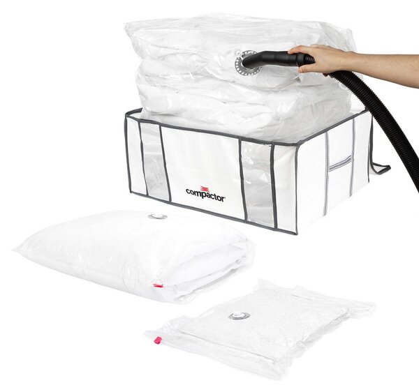Vakuumska/ojačana tekstilna škatla za shranjevanje oblačil 65x45x26,5 cm Life – Compactor