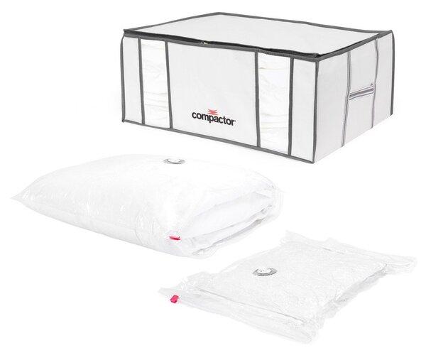 Vakuumska/ojačana tekstilna škatla za shranjevanje oblačil 65x45x26,5 cm Life – Compactor