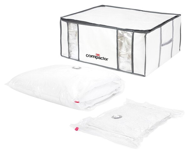 Vakuumska/ojačana tekstilna škatla za shranjevanje oblačil 65x45x26,5 cm Life – Compactor