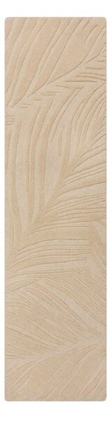 Bež volneni tekač 60x230 cm Lino Leaf - Flair Rugs