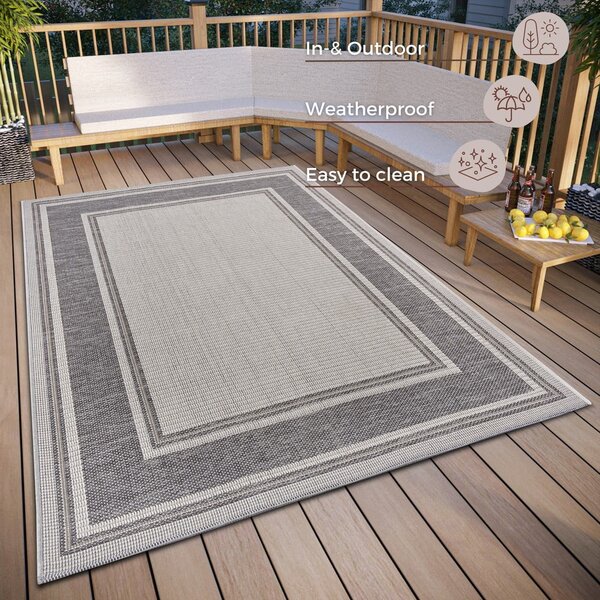Siva zunanja preproga 115x170 cm Clyde Cast – Hanse Home