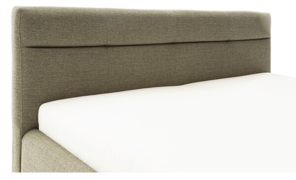 Zelena oblazinjena zakonska postelja s prostorom za shranjevanje z letvenim dnom 180x200 cm Lotte – Meise Möbel