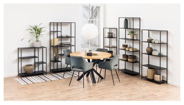 Črn kovinski regal 70x185 cm Newcastle – Actona