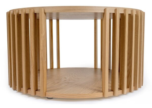 Hrastova kavna mizica Woodman Drum, ø 83 cm