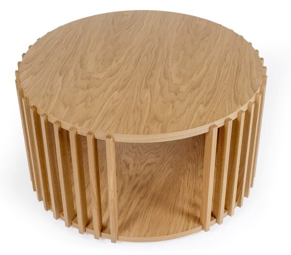 Hrastova kavna mizica Woodman Drum, ø 83 cm