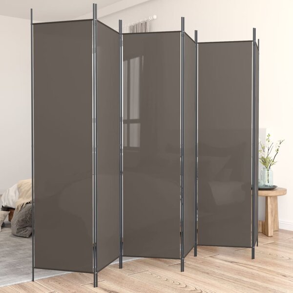 VidaXL Paravan 6-delni antracit 300x220 cm blago