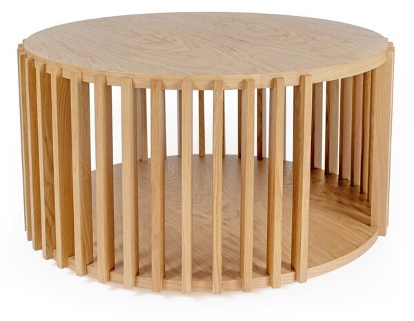 Hrastova kavna mizica Woodman Drum, ø 83 cm