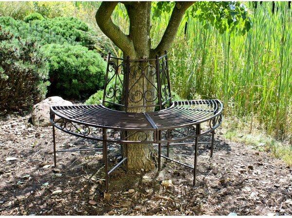 Črna kovinska vrtna klop Narvi - Garden Pleasure