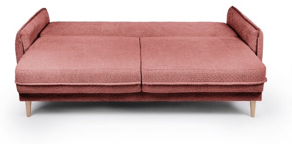 Rdeča raztegljiva sedežna garnitura iz tkanine bouclé 215 cm Patti – Bonami Selection
