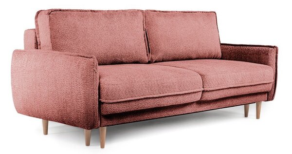 Rdeča raztegljiva sedežna garnitura iz tkanine bouclé 215 cm Patti – Bonami Selection