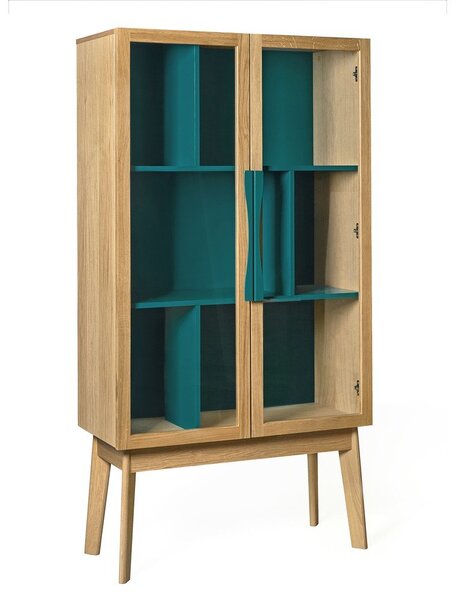 Turkizno modra vitrina Woodman Avon