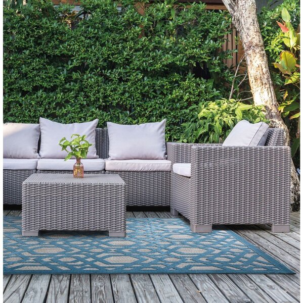 Modra zunanja preproga 230x160 cm Oro - Flair Rugs