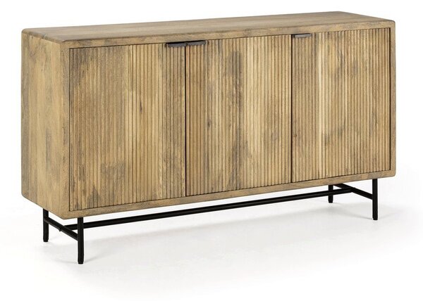 Komoda iz masivnega manga v naravni barvi 150x85x40 cm Mundra – MOME
