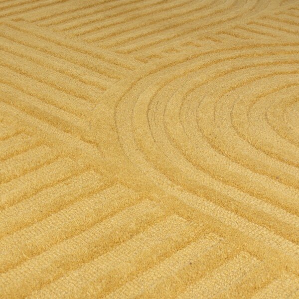 Rumena volnena preproga Flair Rugs Zen Garden, 160 x 230 cm