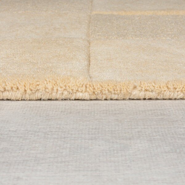 Bež volnena preproga 290x200 cm Checkerboard - Flair Rugs