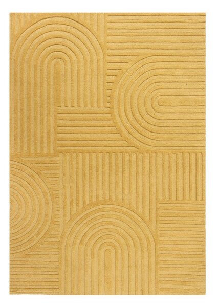 Rumena volnena preproga Flair Rugs Zen Garden, 160 x 230 cm