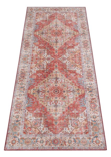 Opečno rdeča preproga Nouristan Sylla, 80 x 200 cm