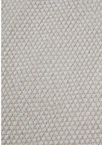 Kremno bel ročno tkan tekač iz mešanice volne 80x200 cm Pradesh Natural White – Elle Decoration