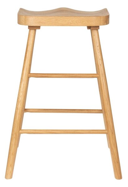 Barsko stol iz masivnega hrasta v naravni barvi (višina sedeža 65,5 cm) Vander – White Label