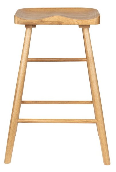 Barsko stol iz masivnega hrasta v naravni barvi (višina sedeža 65,5 cm) Vander – White Label