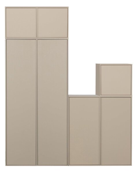 Kremno bela modularna garderobna omara iz masivnega bora 50x200 cm Daily – vtwonen