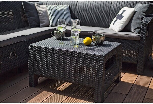 Vrtna mizica iz umetnega ratana 57x77 cm Corfu – Keter