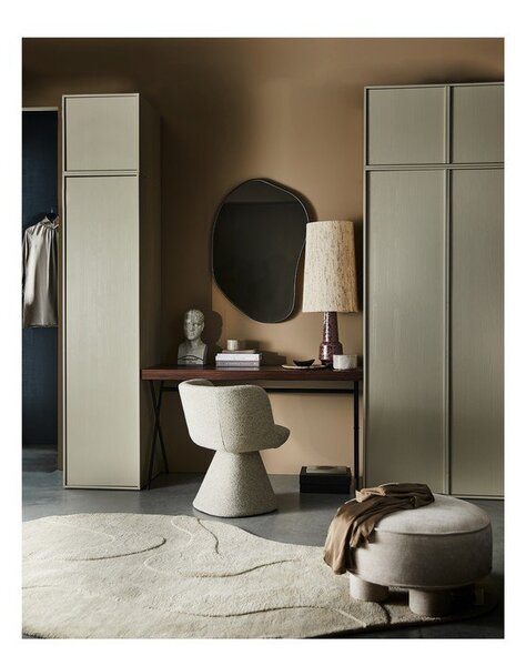 Kremno bela modularna garderobna omara iz masivnega bora 50x200 cm Daily – vtwonen