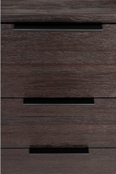 Rjava nizka komoda iz masivnega tika 135x82 cm Webster – White Label