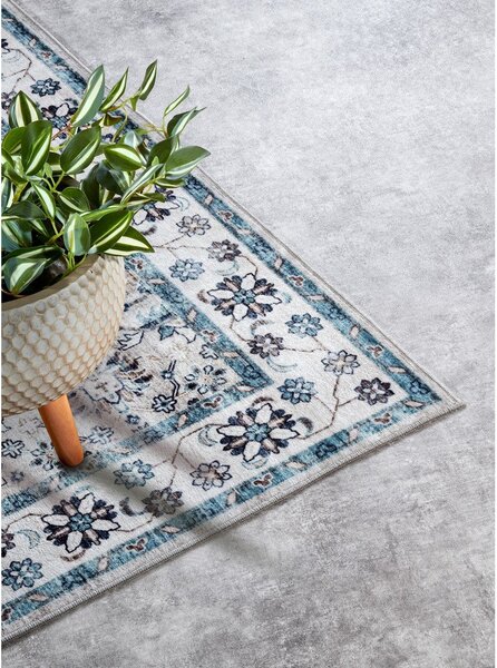 Svetlo modra preproga 120x160 cm Saveh Cream Blue – Elle Decoration