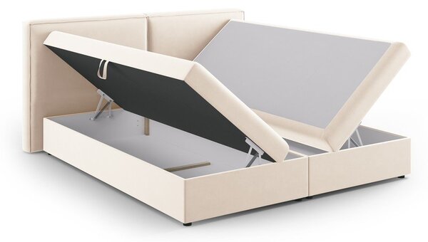 Kremno bela boxspring postelja s prostorom za shranjevanje 180x200 cm Arendal – Cosmopolitan Design