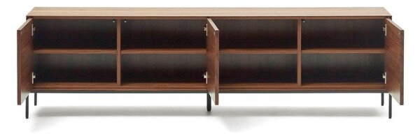TV omarica v orehovem dekorju 195x55 cm Vedrana – Kave Home