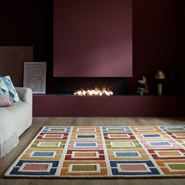 Ročno tkana volnena preproga 160x230 cm Retro Blocks – Flair Rugs
