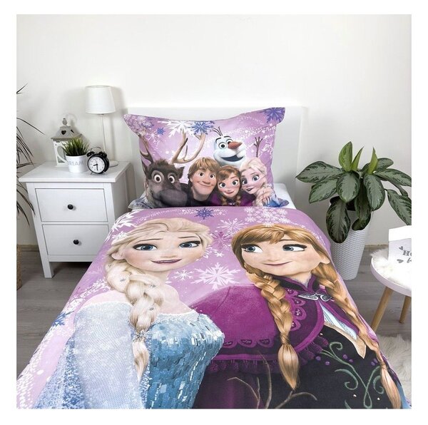 Enojna bombažna otroška posteljnina 140x200 cm Frozen – Jerry Fabrics