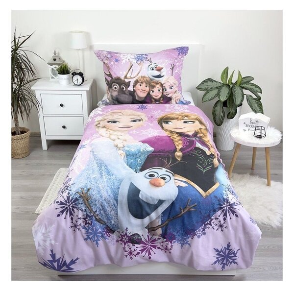 Enojna bombažna otroška posteljnina 140x200 cm Frozen – Jerry Fabrics