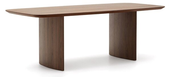 Rjava jedilna miza v orehovem dekorju 100x240 cm Litto – Kave Home