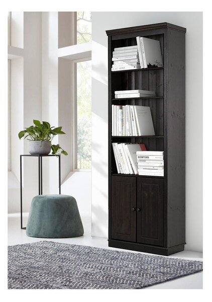 Rjav regal iz masivnega bora 74x223 cm Anita – Støraa