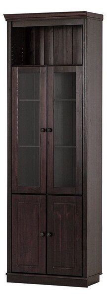 Rjava vitrina iz masivnega bora 74x223 cm Anita – Støraa