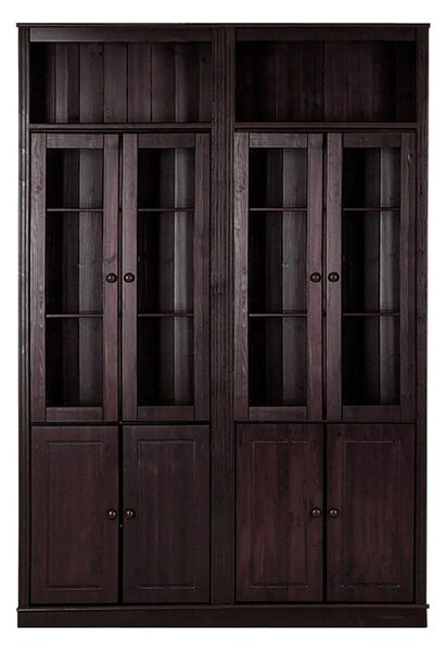 Rjava vitrina iz masivnega bora 148x223 cm Anita – Støraa