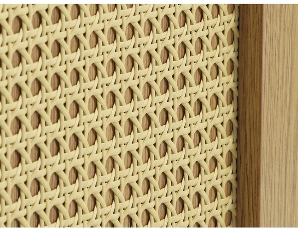 Nizka komoda v hrastovem dekorju 140x80 cm Pensacola – Unique Furniture