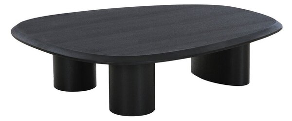 Črna mizica z mizno ploščo v jesenovem dekorju 78x96 cm Tirano – House Nordic