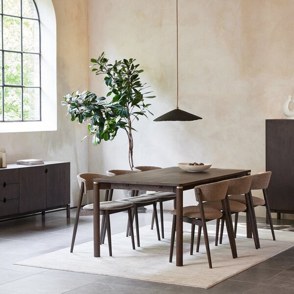 Rjava raztegljiva jedilna miza 95x180 cm Arun – Unique Furniture