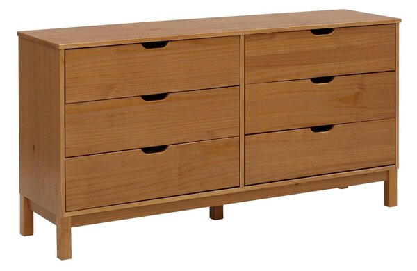 Nizka komoda iz masivnega bora v naravni barvi 150x75 cm Post – Støraa