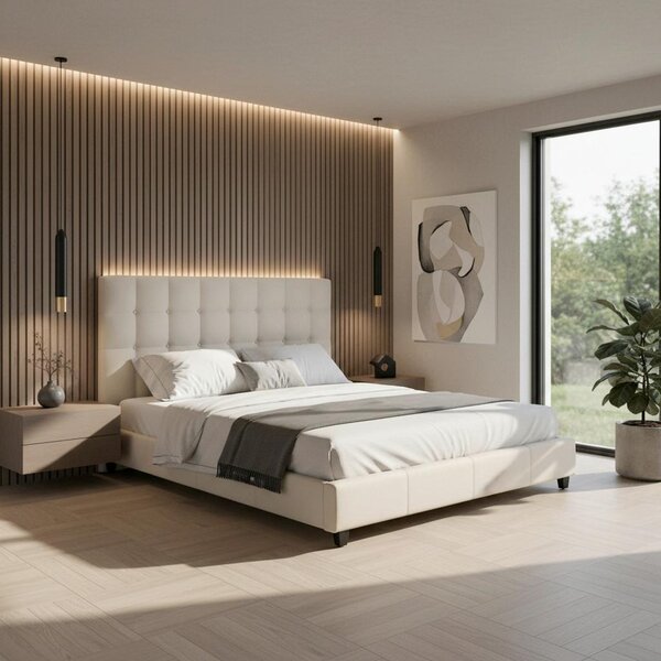 Bessagi Home Oblazinjena Postelja Frederico, 180x200, Bež
