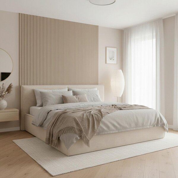Bessagi Home Oblazinjena Postelja Serena, 180x200, Bela