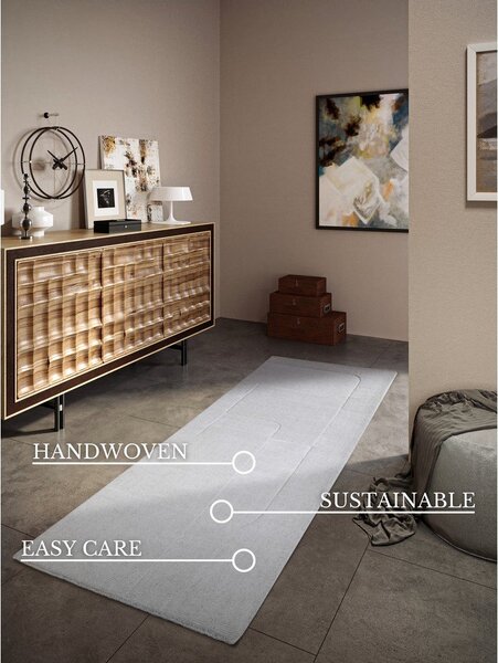 Kremno bel ročno tkan volnen tekač 80x250 cm Charlotte – Villeroy&Boch