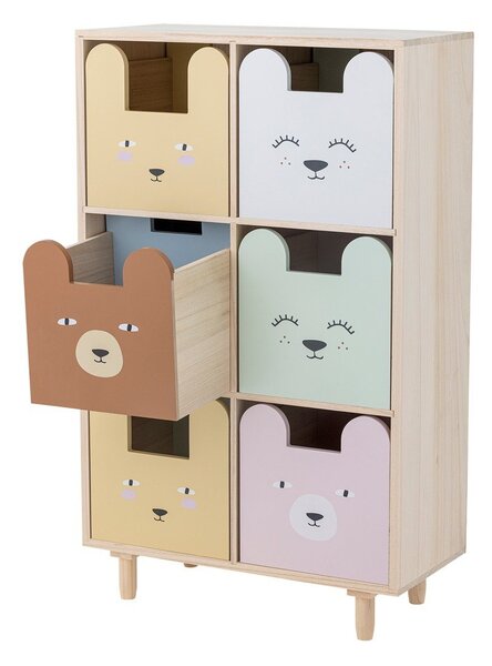 Otroška komoda iz masivne pavlonije v naravni barvi 55x88,5x25,5 cm Calle – Bloomingville Mini