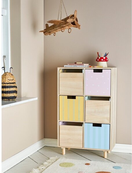 Otroška komoda iz masivne pavlonije v naravni barvi 55x88,5x25,5 cm Calle – Bloomingville Mini