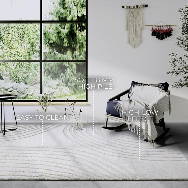 Kremno bela preproga 80x120 cm Pigment Cream White – Elle Decoration