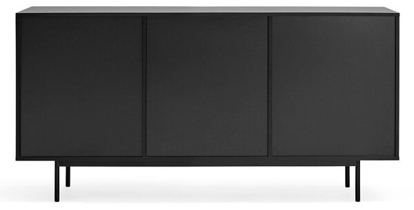 Črna nizka komoda 159x80 cm Sierra – Teulat